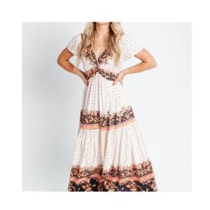 Piper & Scoot - Berg Twist Front Patterned Maxi